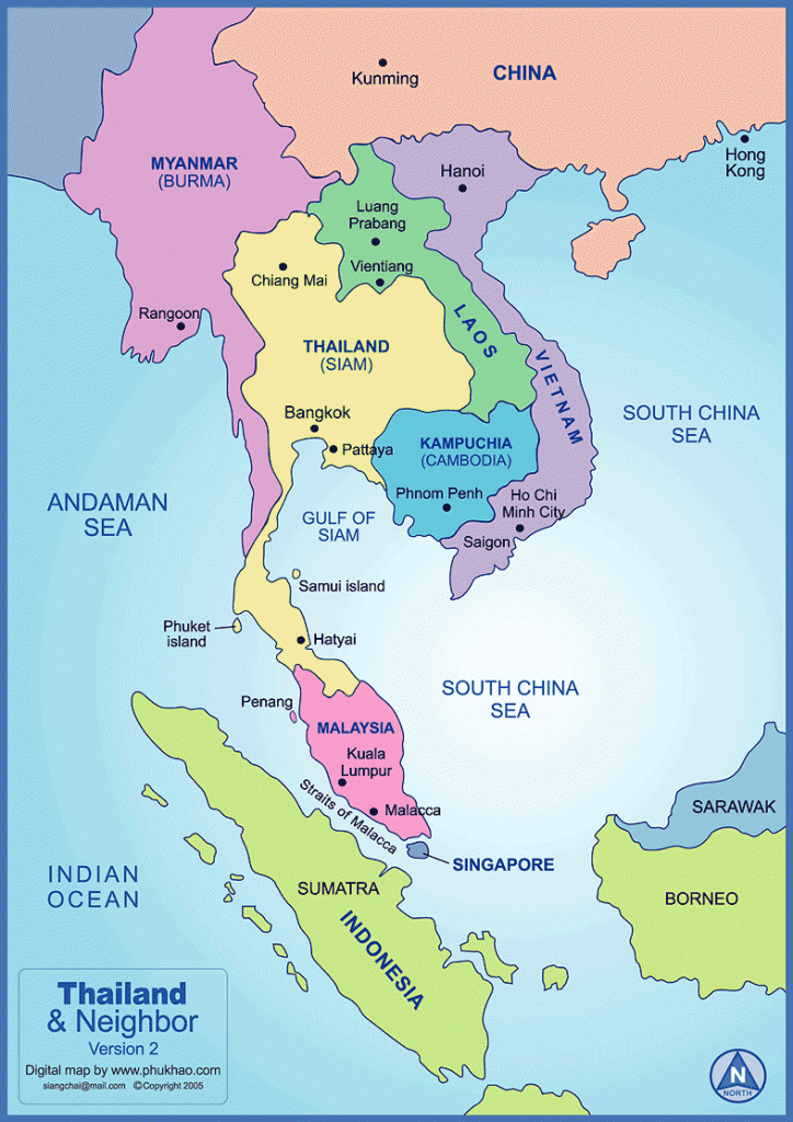 泰国地图位置 全图图片